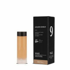 YAGE č. 9 Golden Shield CC krém se zlatem a SPF 50+ odstín warm náhradní náplň refill 30 ml