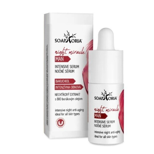 Soaphoria Miracle overnight noční anti ageing sérum pro muže 30 ml