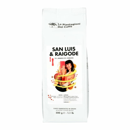 LE PIANTAGIONI DEL CAFFE San Luis Raigode 75% arabica 25% robusta 500 g expirace 8/24